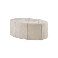 Madison Park Aberdeen Pouf surdimensionné ovale capitonné et rembourré
