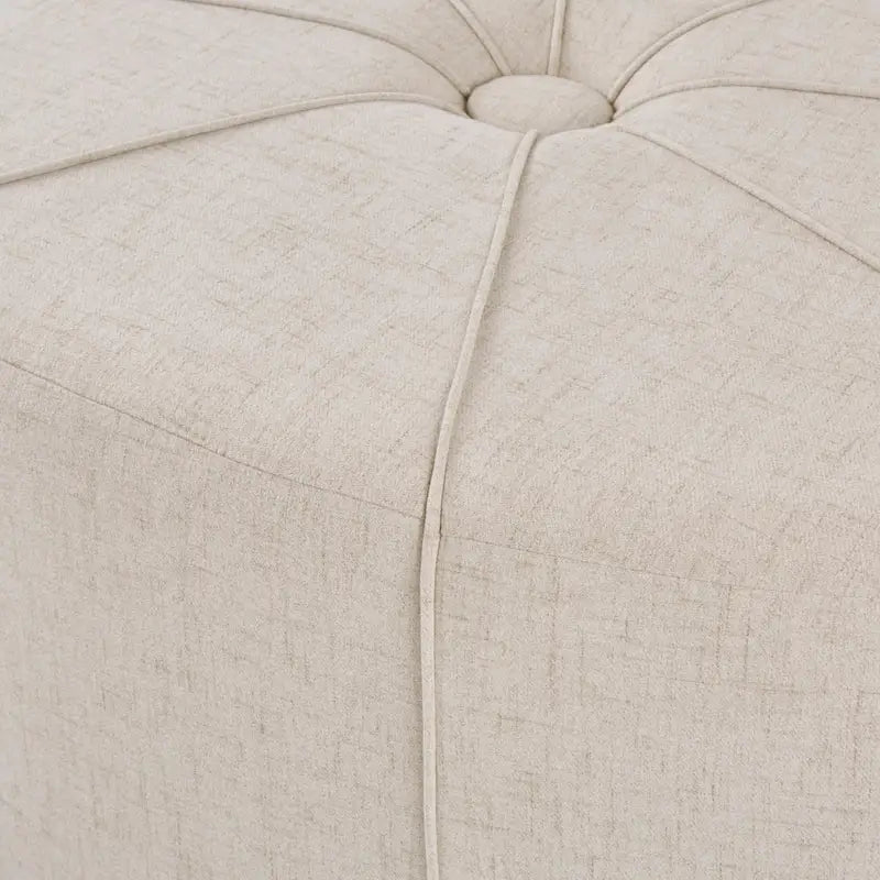 Madison Park Aberdeen Pouf surdimensionné ovale capitonné et rembourré