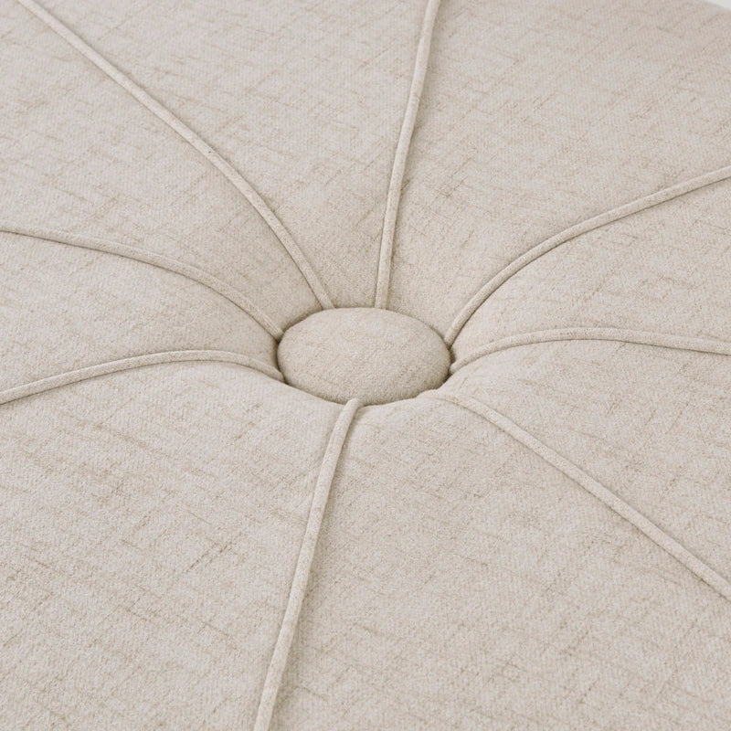 Madison Park Aberdeen Pouf surdimensionné ovale capitonné et rembourré