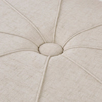 Madison Park Aberdeen Pouf surdimensionné ovale capitonné et rembourré