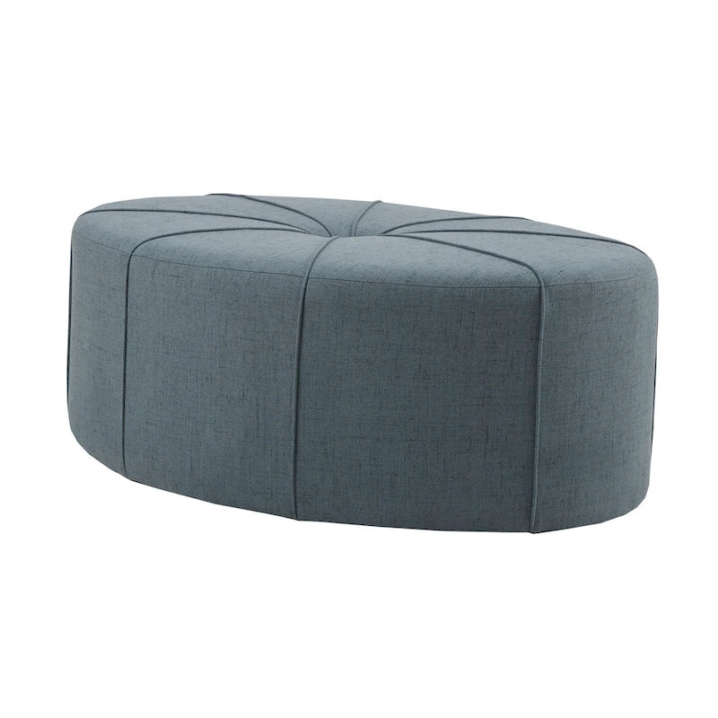 Madison Park Aberdeen Pouf surdimensionné ovale capitonné et rembourré