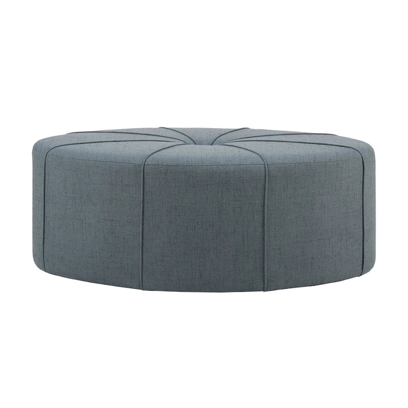 Madison Park Aberdeen Pouf surdimensionné ovale capitonné et rembourré