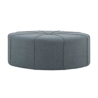 Madison Park Aberdeen Pouf surdimensionné ovale capitonné et rembourré