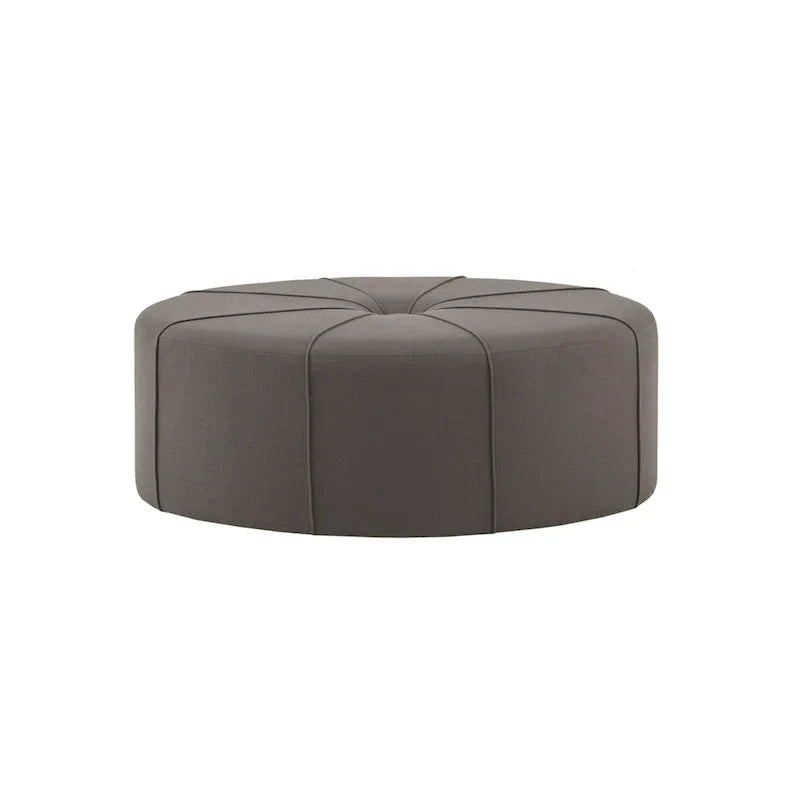 Madison Park Aberdeen Pouf surdimensionné ovale capitonné et rembourré