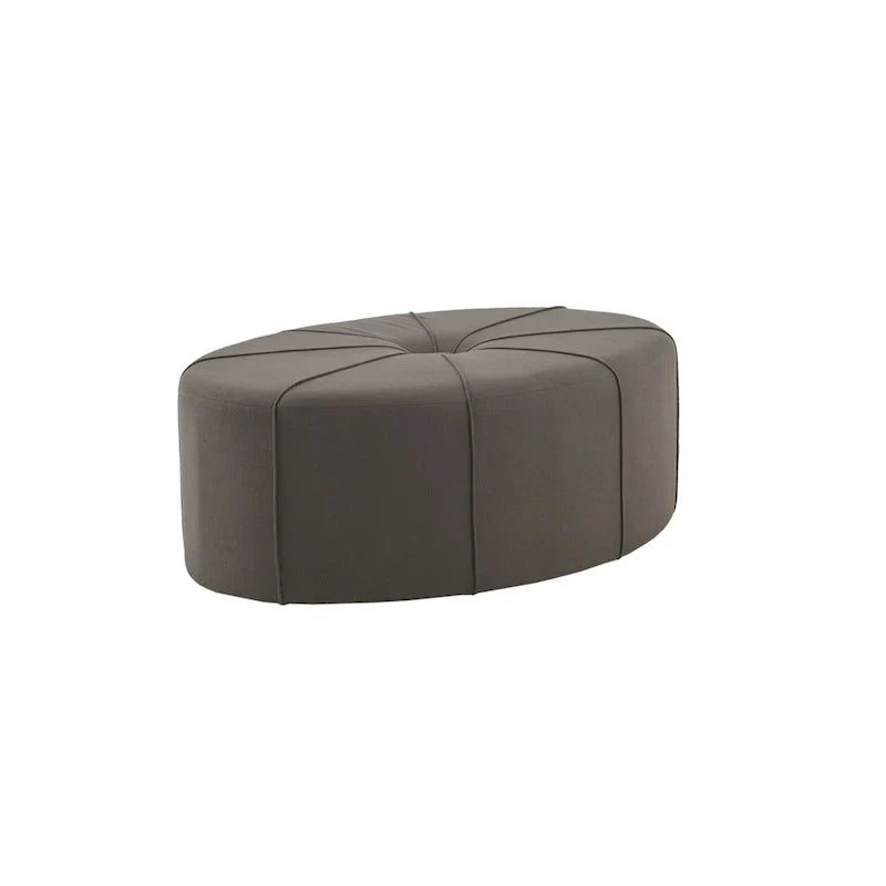 Madison Park Aberdeen Pouf surdimensionné ovale capitonné et rembourré