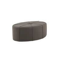 Madison Park Aberdeen Pouf surdimensionné ovale capitonné et rembourré