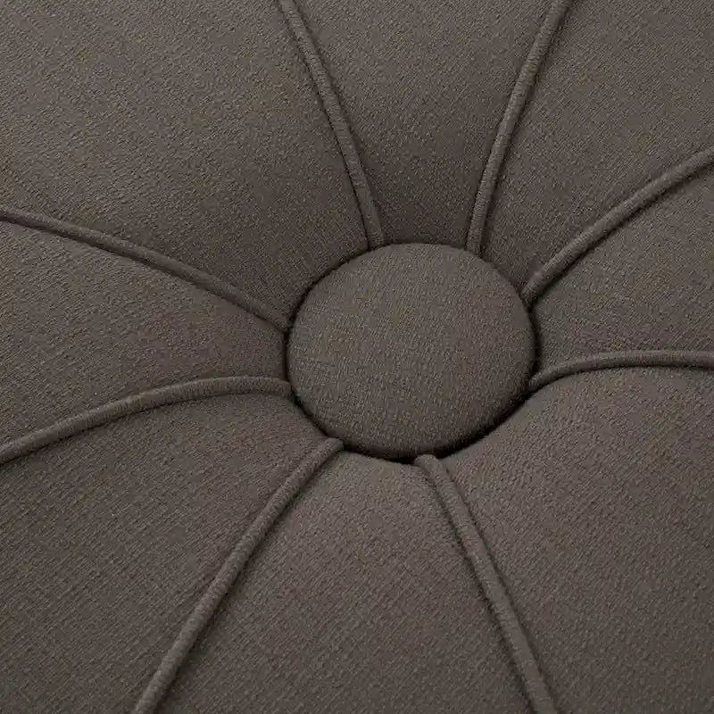Madison Park Aberdeen Pouf surdimensionné ovale capitonné et rembourré