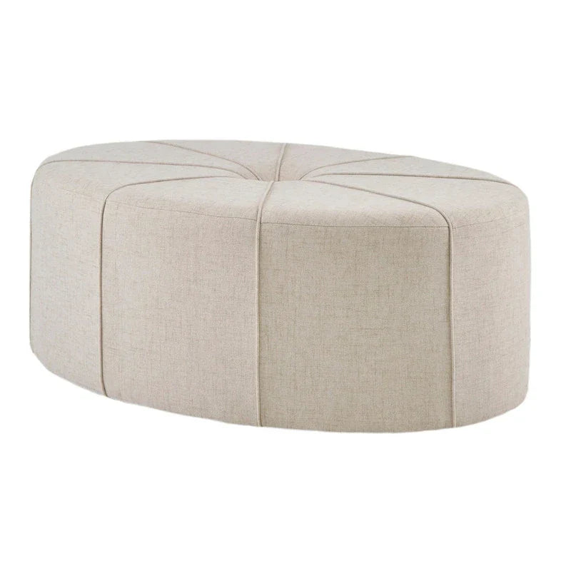 Madison Park Aberdeen Pouf surdimensionné ovale capitonné et rembourré