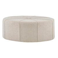 Madison Park Aberdeen Pouf surdimensionné ovale capitonné et rembourré