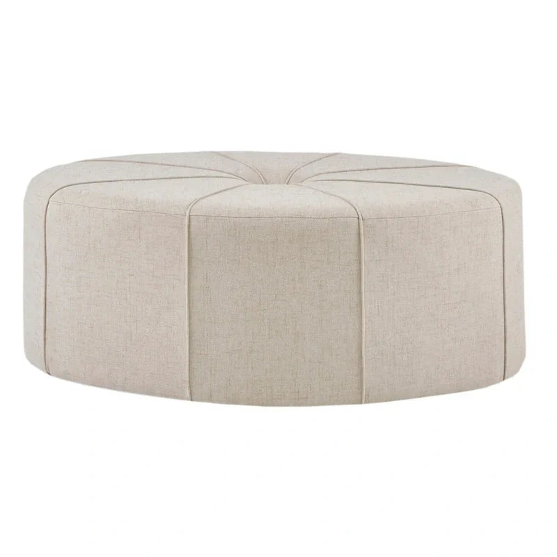 Madison Park Aberdeen Pouf surdimensionné ovale capitonné et rembourré