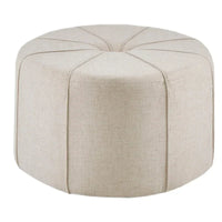 Madison Park Aberdeen Pouf surdimensionné ovale capitonné et rembourré