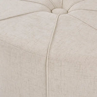 Madison Park Aberdeen Pouf surdimensionné ovale capitonné et rembourré