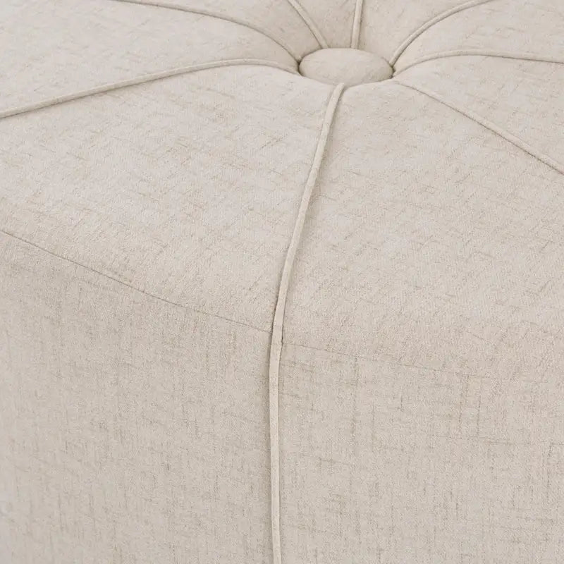Madison Park Aberdeen Pouf surdimensionné ovale capitonné et rembourré