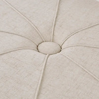 Madison Park Aberdeen Pouf surdimensionné ovale capitonné et rembourré
