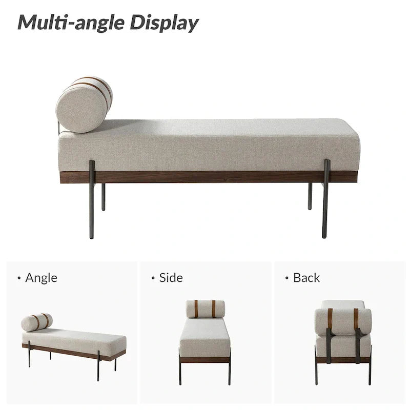 Banc d'entrée Damacio avec coussin amovible