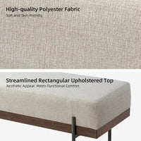 Banc d'entrée Damacio avec coussin amovible