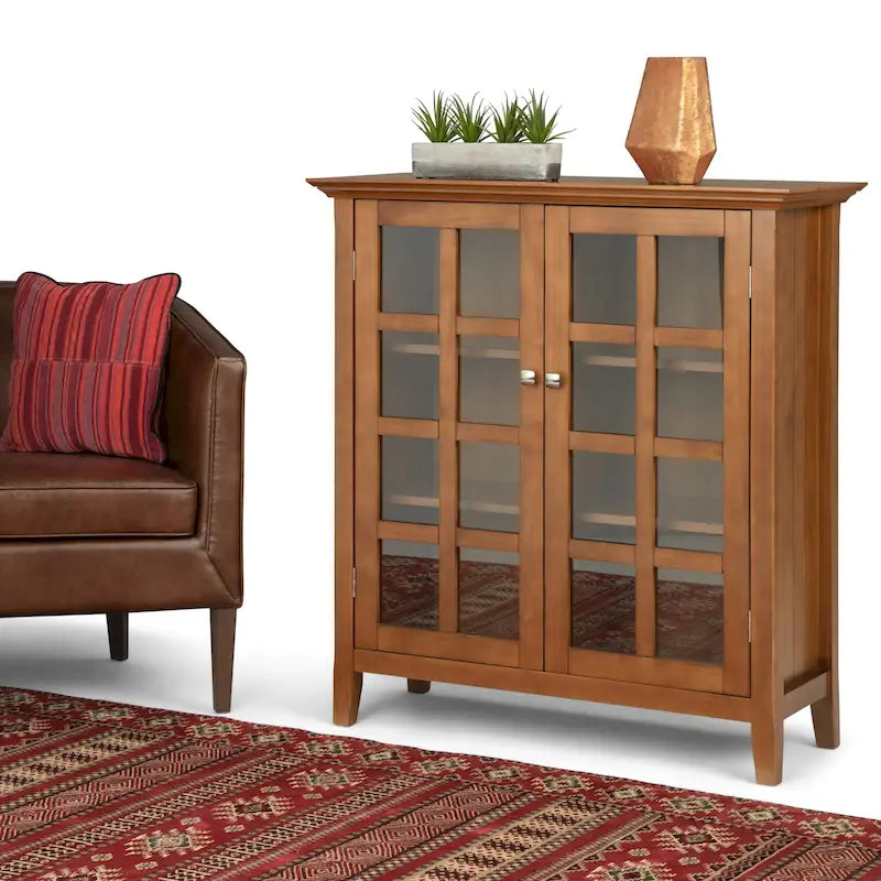 WYNDENHALL Normandy Armoire de rangement en bois massif 39 po - 39 larg. x 17 prof. x 42,2 haut.