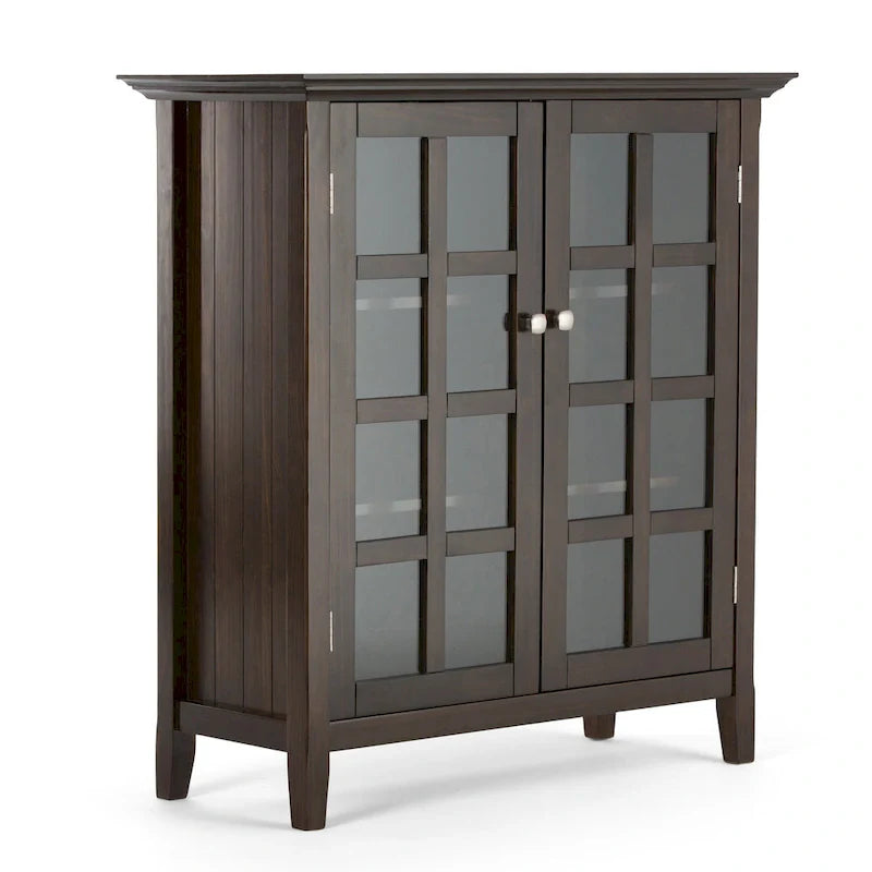 WYNDENHALL Normandy Armoire de rangement en bois massif 39 po - 39 larg. x 17 prof. x 42,2 haut.