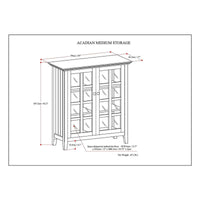 WYNDENHALL Normandy Armoire de rangement en bois massif 39 po - 39 larg. x 17 prof. x 42,2 haut.