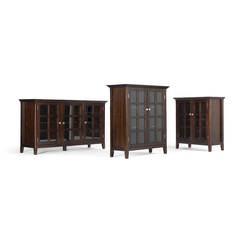 WYNDENHALL Normandy Armoire de rangement en bois massif 39 po - 39 larg. x 17 prof. x 42,2 haut.