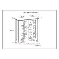 WYNDENHALL Normandy Armoire de rangement en bois massif 39 po - 39 larg. x 17 prof. x 42,2 haut.