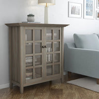 WYNDENHALL Normandy Armoire de rangement en bois massif 39 po - 39 larg. x 17 prof. x 42,2 haut.