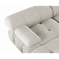 Canapé Sectionnel Modulable Moderne Rembourré en Velours Forme U 6 places, Méridienne Extra-Large pour Salon