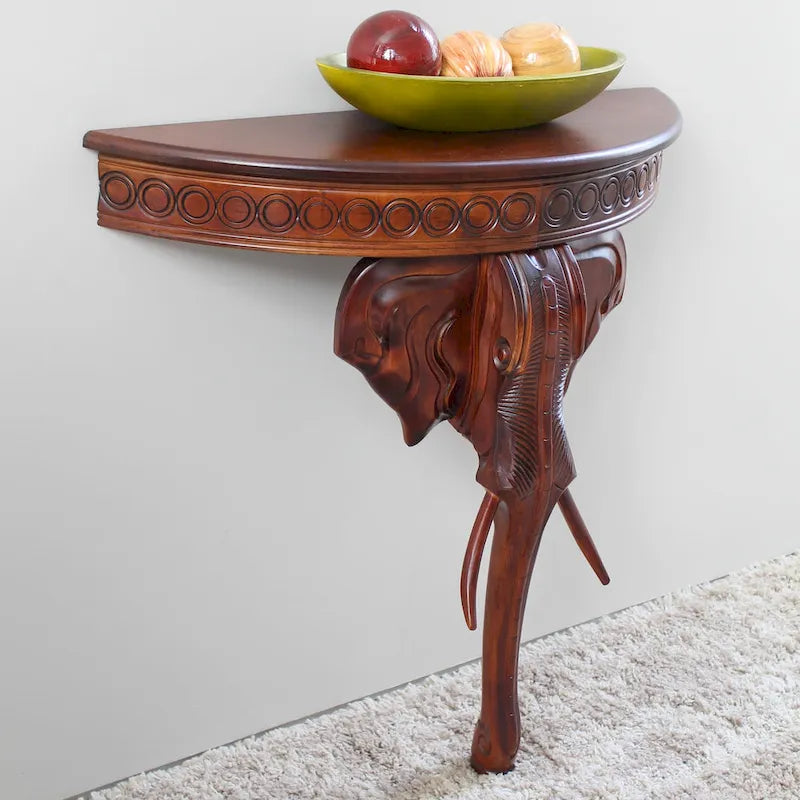 Windsor table murale éléphant sculptée