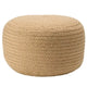 Pouf/Repose-pieds rond en polyester Saba Solar par Jaipur Living, pour intérieur/extérieur - 18X18X12