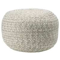 Pouf/Repose-pieds rond en polyester Saba Solar par Jaipur Living, pour intérieur/extérieur - 18X18X12
