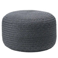 Pouf/Repose-pieds rond en polyester Saba Solar par Jaipur Living, pour intérieur/extérieur - 18X18X12