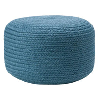 Pouf/Repose-pieds rond en polyester Saba Solar par Jaipur Living, pour intérieur/extérieur - 18X18X12