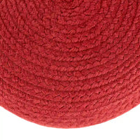 Pouf/Repose-pieds rond en polyester Saba Solar par Jaipur Living, pour intérieur/extérieur - 18X18X12