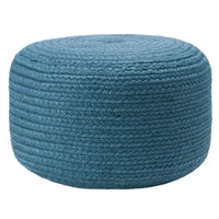 Pouf/Repose-pieds rond en polyester Saba Solar par Jaipur Living, pour intérieur/extérieur - 18X18X12