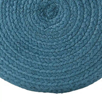 Pouf/Repose-pieds rond en polyester Saba Solar par Jaipur Living, pour intérieur/extérieur - 18X18X12