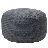 Pouf/Repose-pieds rond en polyester Saba Solar par Jaipur Living, pour intérieur/extérieur - 18X18X12