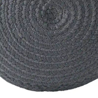 Pouf/Repose-pieds rond en polyester Saba Solar par Jaipur Living, pour intérieur/extérieur - 18X18X12