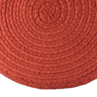 Pouf/Repose-pieds rond en polyester Saba Solar par Jaipur Living, pour intérieur/extérieur - 18X18X12