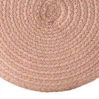 Pouf/Repose-pieds rond en polyester Saba Solar par Jaipur Living, pour intérieur/extérieur - 18X18X12