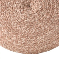 Pouf/Repose-pieds rond en polyester Saba Solar par Jaipur Living, pour intérieur/extérieur - 18X18X12