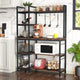 Étagère de boulanger à 5 niveaux, étagère de rangement utilitaire avec armoire de rangement pour la cuisine, support pour four à micro-ondes