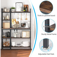 Étagère de boulanger à 5 niveaux, étagère de rangement utilitaire avec armoire de rangement pour la cuisine, support pour four à micro-ondes
