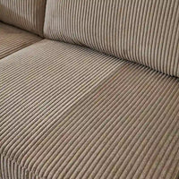 Canapé Méridienne Réversible de Salon Forme L en Tissu Polyester HOOOWOOO