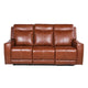 Canapé inclinable en cuir pleine fleur Steve Silver Newport Power