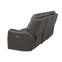 Canapé inclinable en cuir pleine fleur Steve Silver Newport Power