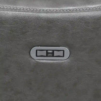 Canapé inclinable en cuir pleine fleur Steve Silver Newport Power
