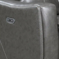 Canapé inclinable en cuir pleine fleur Steve Silver Newport Power