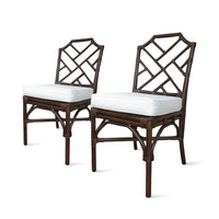 Chaise de salle à manger Kara en rotin, (Lot de 2)