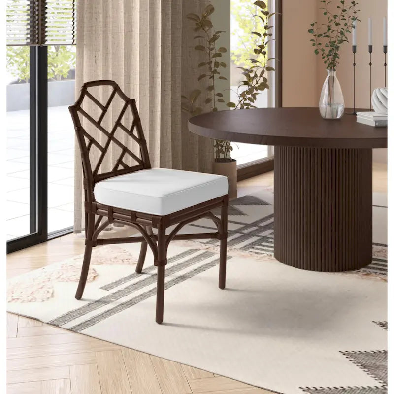 Chaise de salle à manger Kara en rotin, (Lot de 2)