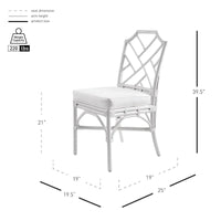Chaise de salle à manger Kara en rotin, (Lot de 2)